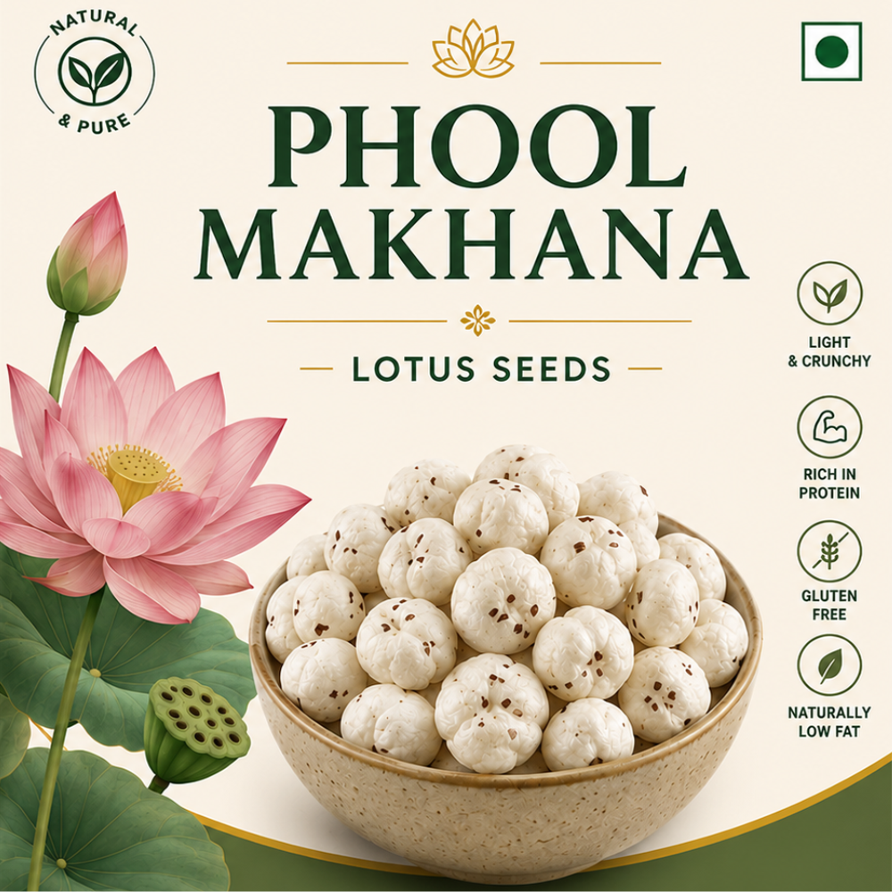 Phool Makhana ( Lotus seeds ) Medium Size
